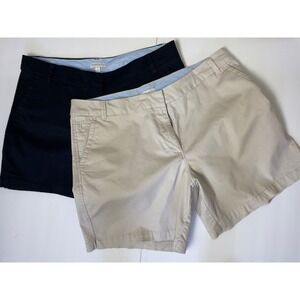 Chino Shorts Bundle|Black & Khaki Beige| Size 14 Vacation Resort Timeless Preppy